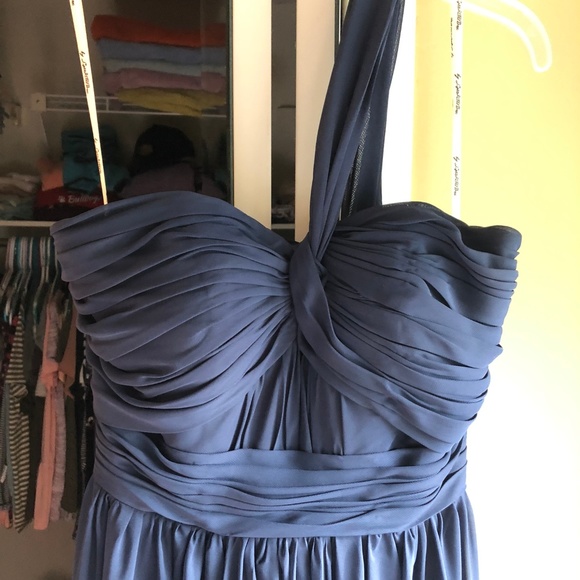 Navy Blue Bridesmaid Dress - Picture 3 of 5